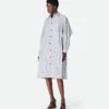 Gestreiftes Baumwollkleid Gestreiftes Baumwollkleid