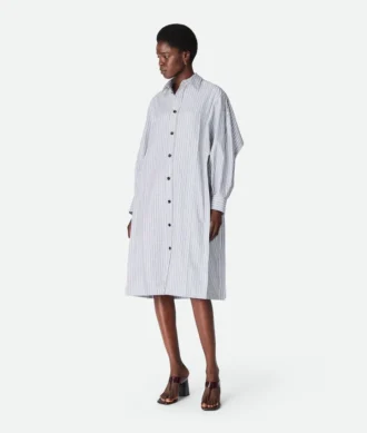 Gestreiftes Baumwollkleid