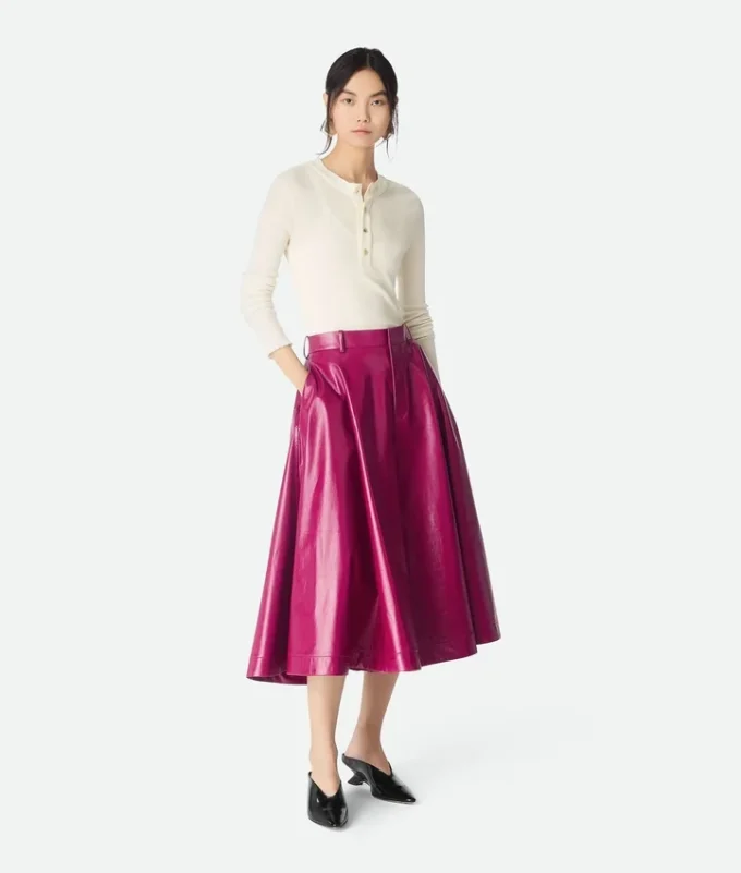 Glänzende Leder-Culotte