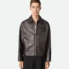 Glänzende Lederblouson Glänzende Lederblouson