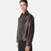 Glänzende Lederblouson Glänzende Lederblouson