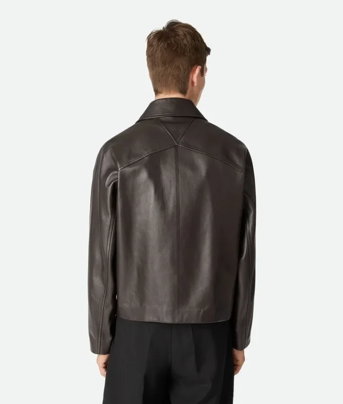 Glänzende Lederblouson Glänzende Lederblouson