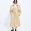 Halbglänzender Leder-Trenchcoat Halbglänzender Leder-Trenchcoat