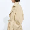 Halbglänzender Leder-Trenchcoat Halbglänzender Leder-Trenchcoat