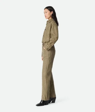 Hose aus Intrecciato-Leder und Wildleder
