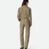 Hose aus Intrecciato-Leder und Wildleder