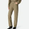 Hose aus Intrecciato-Leder und Wildleder