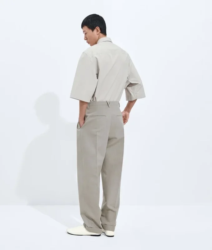 Hose aus melierter Wolle Hose aus melierter Wolle