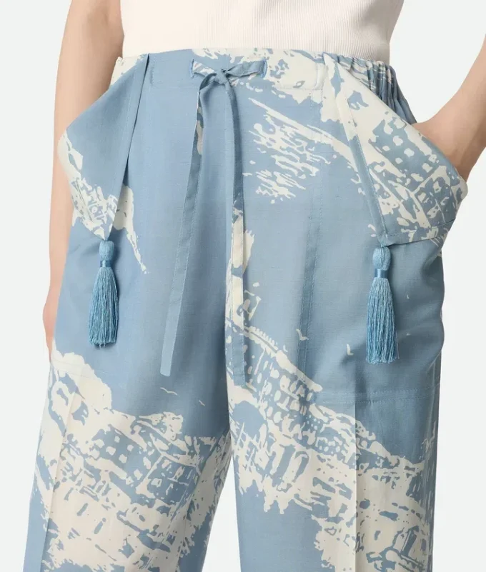 Hose mit italienischem Postkartenprint Hose mit italienischem Postkartenprint