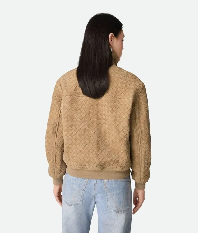 Intrecciato-Blouson aus Wildleder Intrecciato-Blouson aus Wildleder