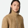Intrecciato-Blouson aus Wildleder Intrecciato-Blouson aus Wildleder