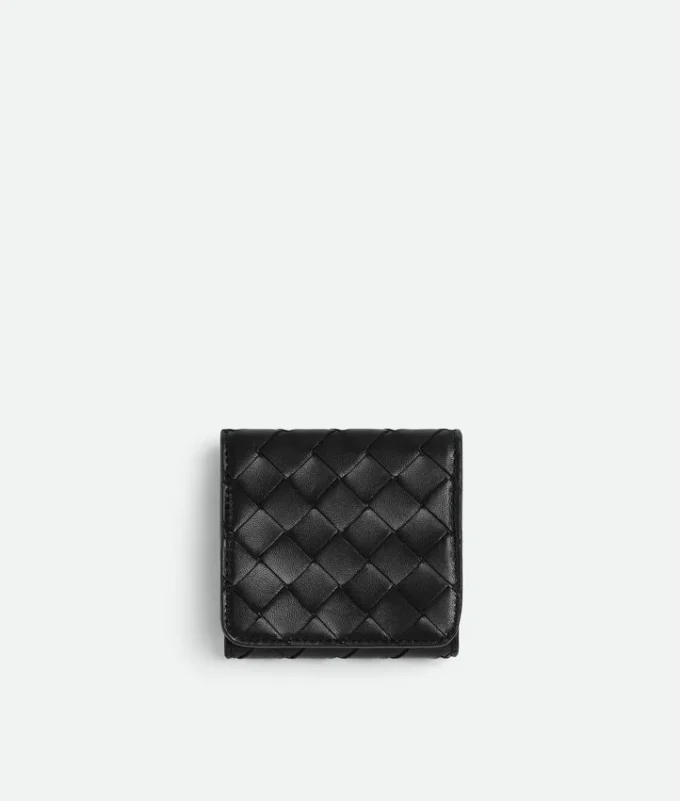 Intrecciato-Brieftasche mit drei Fächern