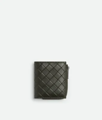 Intrecciato-Brieftasche mit Prägung