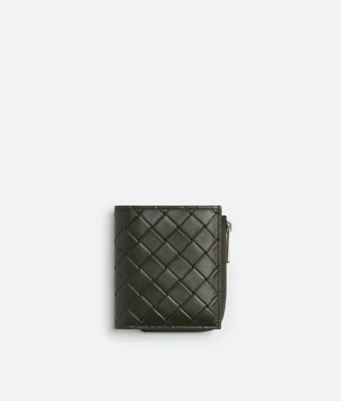 Intrecciato-Brieftasche mit Prägung Intrecciato-Brieftasche mit Prägung