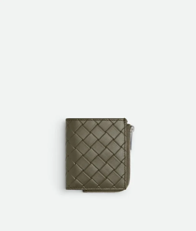 Intrecciato-Brieftasche mit Prägung Intrecciato-Brieftasche mit Prägung