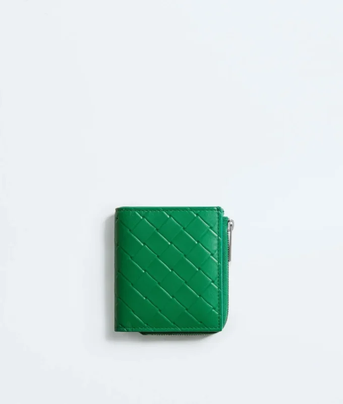 Intrecciato-Brieftasche mit Prägung Intrecciato-Brieftasche mit Prägung