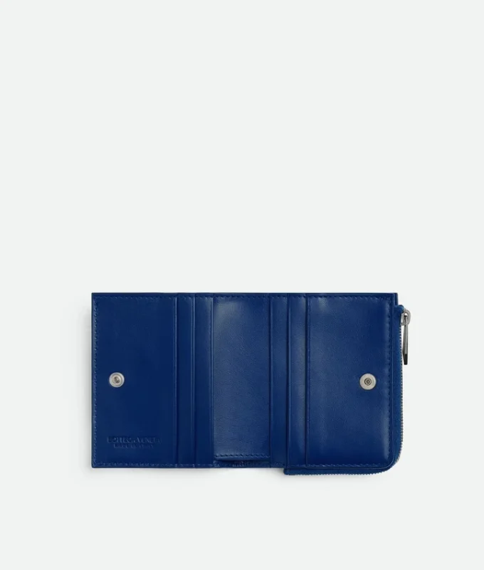 Intrecciato-Brieftasche mit Prägung Intrecciato-Brieftasche mit Prägung