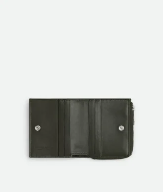 Intrecciato-Brieftasche mit Prägung