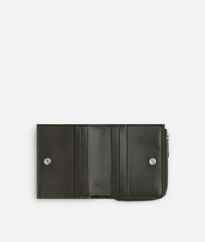 Intrecciato-Brieftasche mit Prägung Intrecciato-Brieftasche mit Prägung