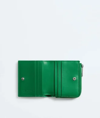Intrecciato-Brieftasche mit Prägung