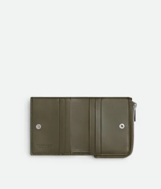 Intrecciato-Brieftasche mit Prägung