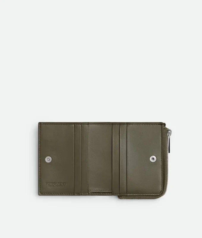 Intrecciato-Brieftasche mit Prägung Intrecciato-Brieftasche mit Prägung