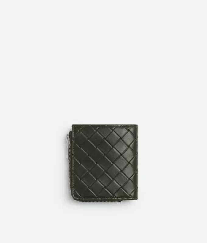 Intrecciato-Brieftasche mit Prägung Intrecciato-Brieftasche mit Prägung