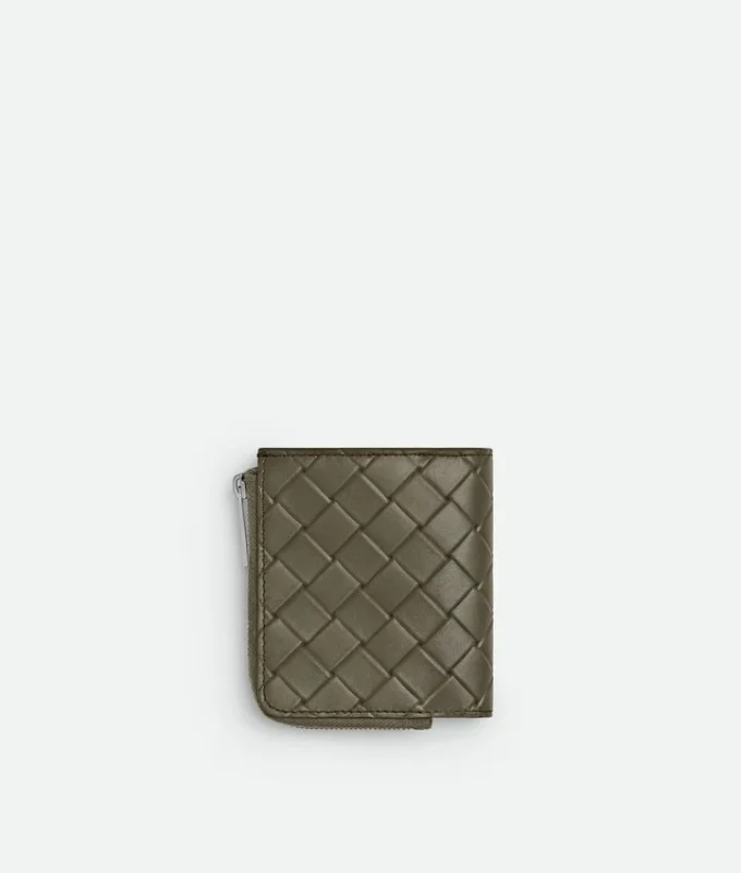 Intrecciato-Brieftasche mit Prägung Intrecciato-Brieftasche mit Prägung