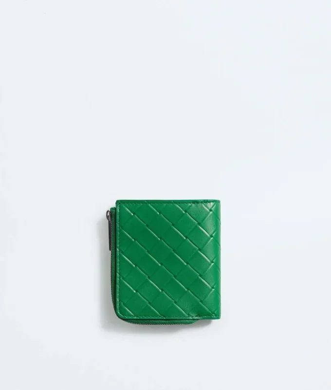 Intrecciato-Brieftasche mit Prägung Intrecciato-Brieftasche mit Prägung