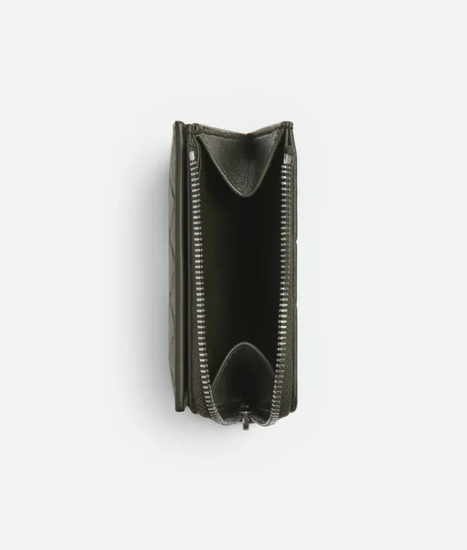 Intrecciato-Brieftasche mit Prägung Intrecciato-Brieftasche mit Prägung