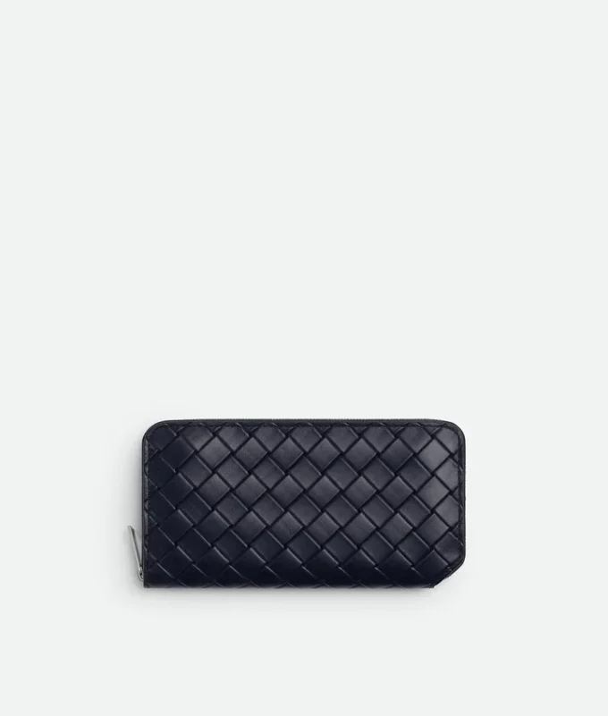 Intrecciato-Brieftasche mit Reißverschluss Intrecciato-Brieftasche mit Reißverschluss