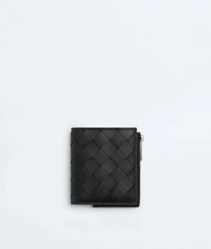 Intrecciato-Brieftasche mit Reißverschluss Intrecciato-Brieftasche mit Reißverschluss