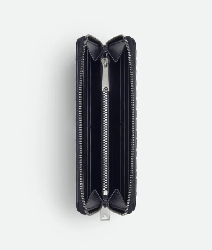 Intrecciato-Brieftasche mit Reißverschluss Intrecciato-Brieftasche mit Reißverschluss