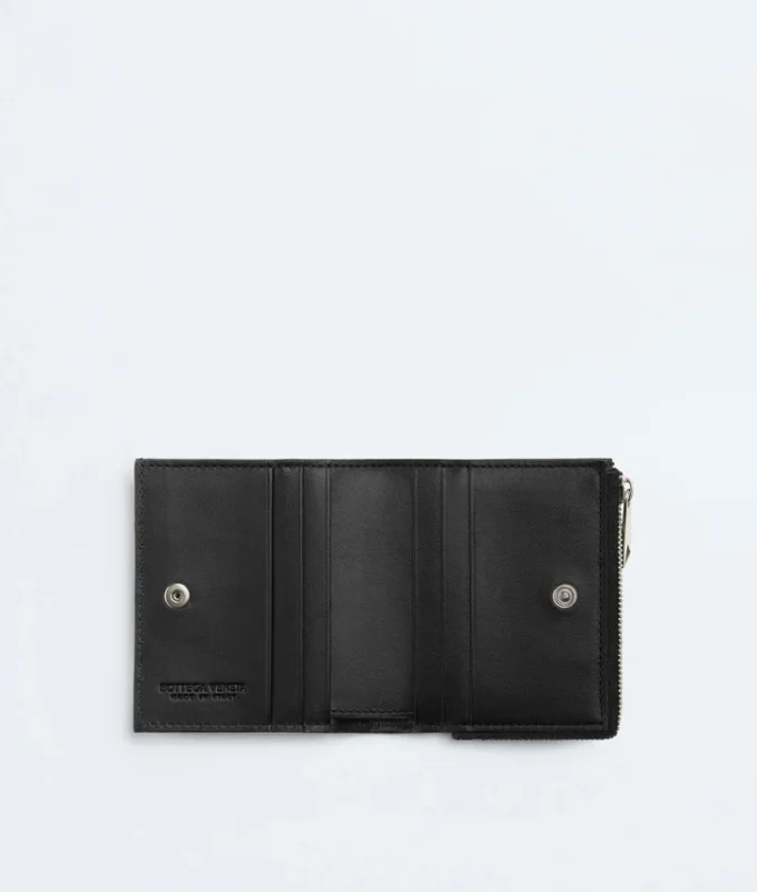 Intrecciato-Brieftasche mit Reißverschluss Intrecciato-Brieftasche mit Reißverschluss