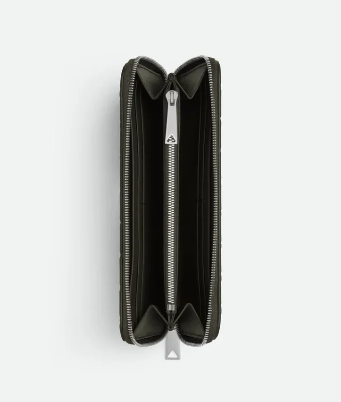 Intrecciato-Brieftasche mit Reißverschluss Intrecciato-Brieftasche mit Reißverschluss
