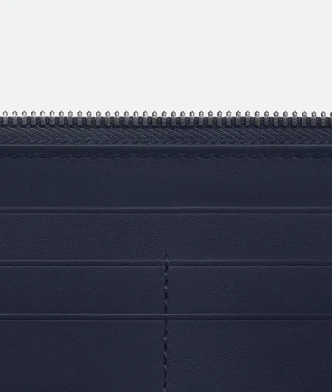 Intrecciato-Brieftasche mit Reißverschluss Intrecciato-Brieftasche mit Reißverschluss