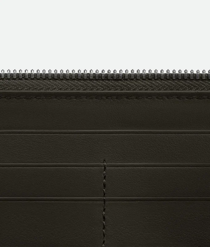 Intrecciato-Brieftasche mit Reißverschluss Intrecciato-Brieftasche mit Reißverschluss