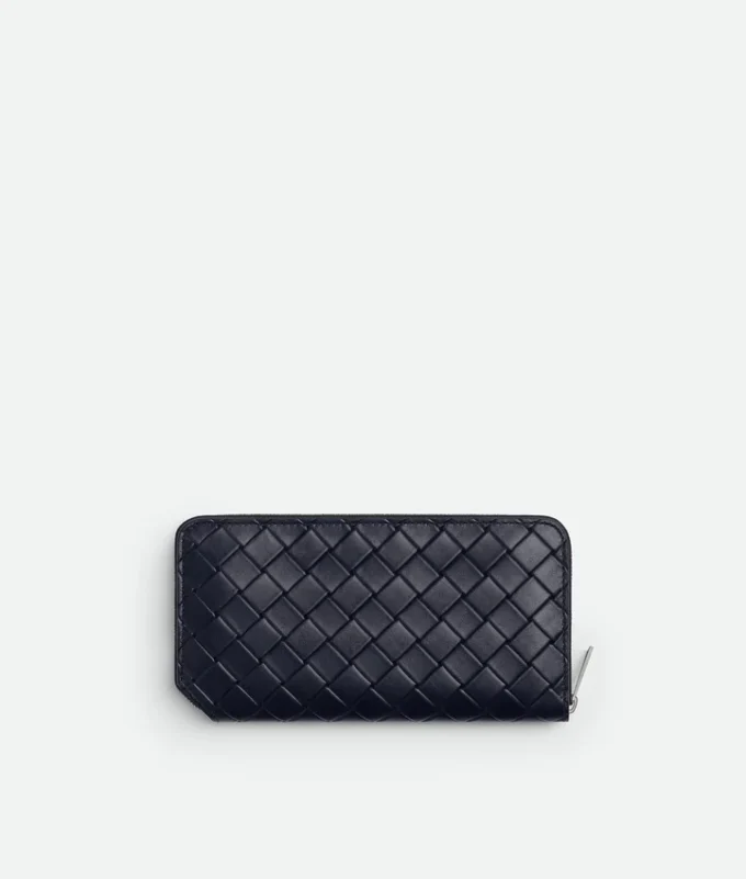 Intrecciato-Brieftasche mit Reißverschluss Intrecciato-Brieftasche mit Reißverschluss