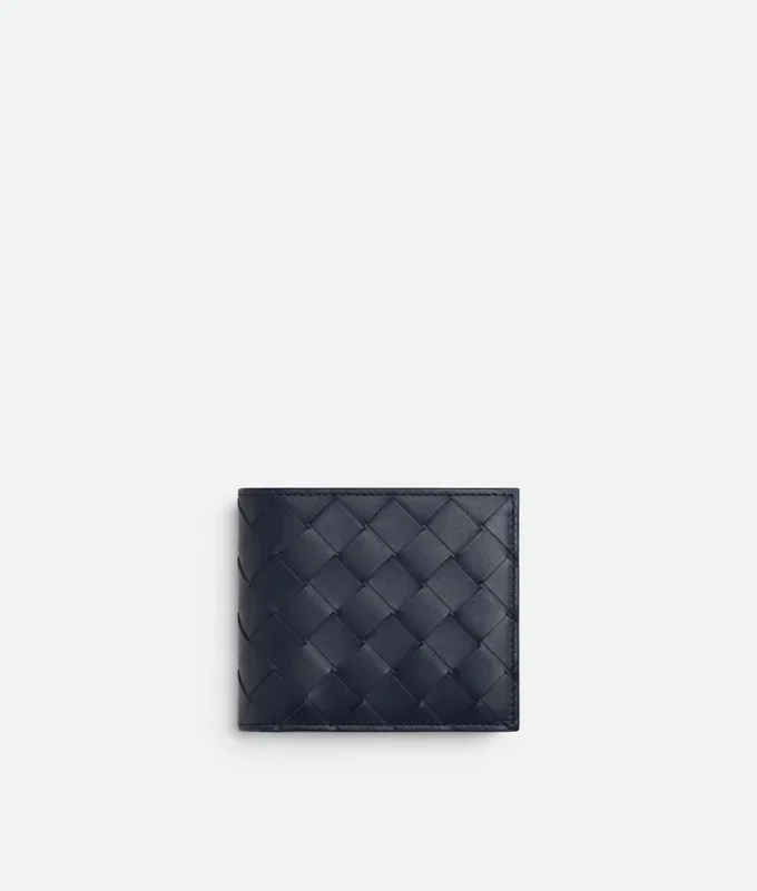 Intrecciato-Brieftasche mit zwei Fächern und Münzfach Intrecciato-Brieftasche mit zwei Fächern und Münzfach
