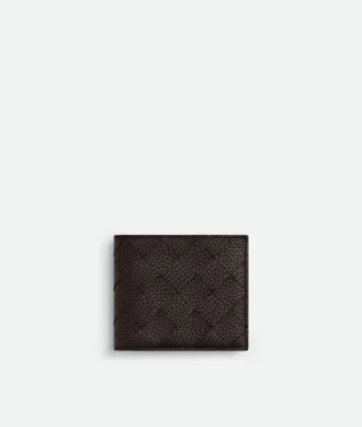 Intrecciato-Brieftasche mit zwei Fächern und Münzfach