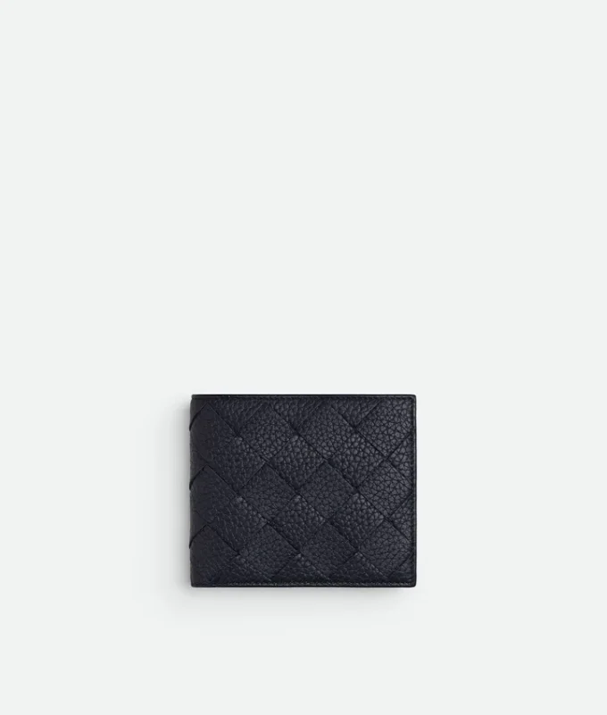 Intrecciato-Brieftasche mit zwei Fächern und Münzfach Intrecciato-Brieftasche mit zwei Fächern und Münzfach