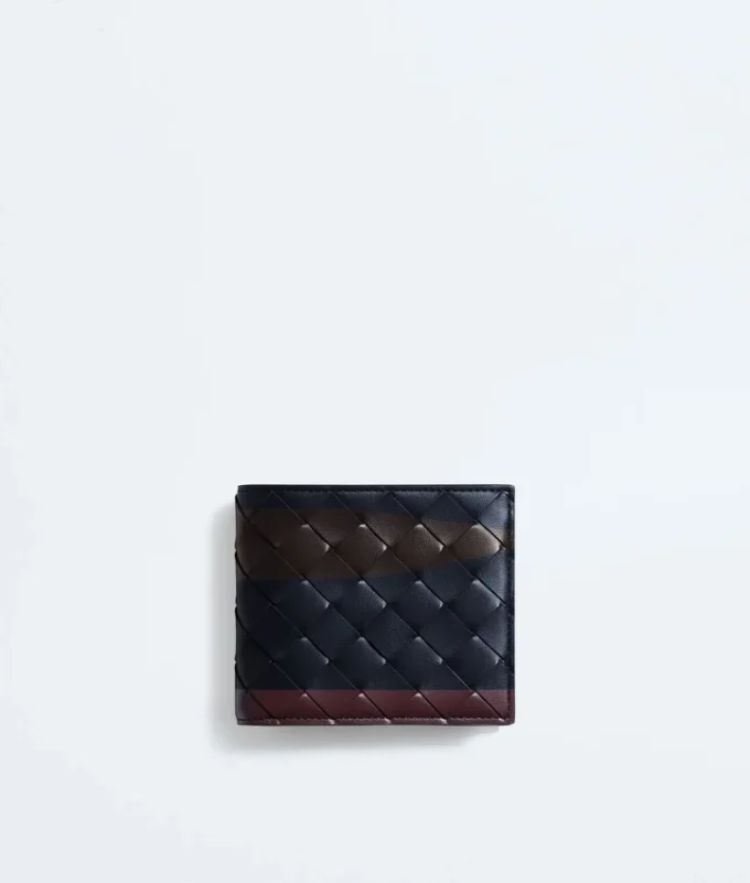 Intrecciato-Brieftasche mit zwei Fächern und Münzfach Intrecciato-Brieftasche mit zwei Fächern und Münzfach