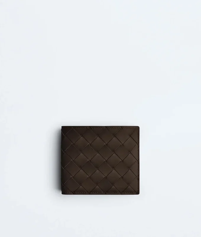 Intrecciato-Brieftasche mit zwei Fächern und Münzfach Intrecciato-Brieftasche mit zwei Fächern und Münzfach