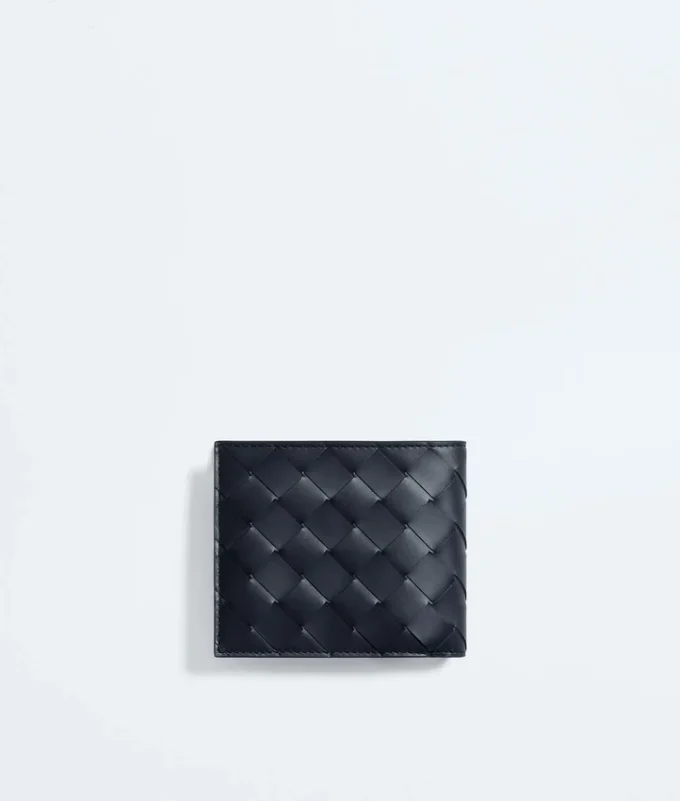 Intrecciato-Brieftasche mit zwei Fächern und Münzfach Intrecciato-Brieftasche mit zwei Fächern und Münzfach