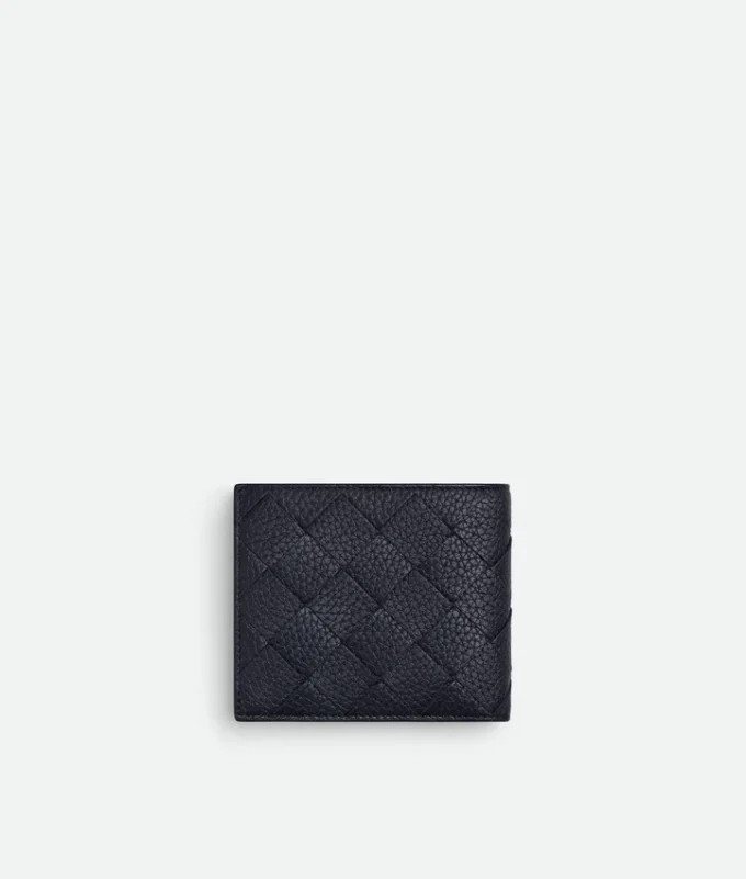 Intrecciato-Brieftasche mit zwei Fächern und Münzfach Intrecciato-Brieftasche mit zwei Fächern und Münzfach