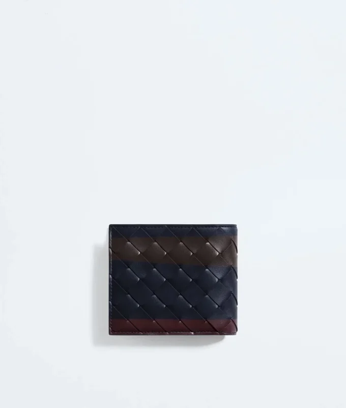 Intrecciato-Brieftasche mit zwei Fächern und Münzfach Intrecciato-Brieftasche mit zwei Fächern und Münzfach