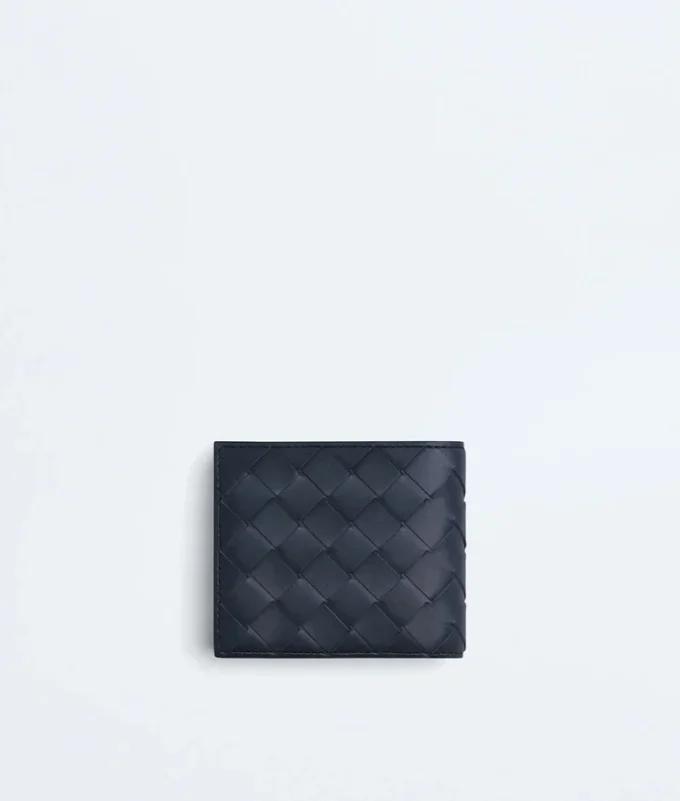 Intrecciato-Brieftasche mit zwei Fächern und Münzfach Intrecciato-Brieftasche mit zwei Fächern und Münzfach