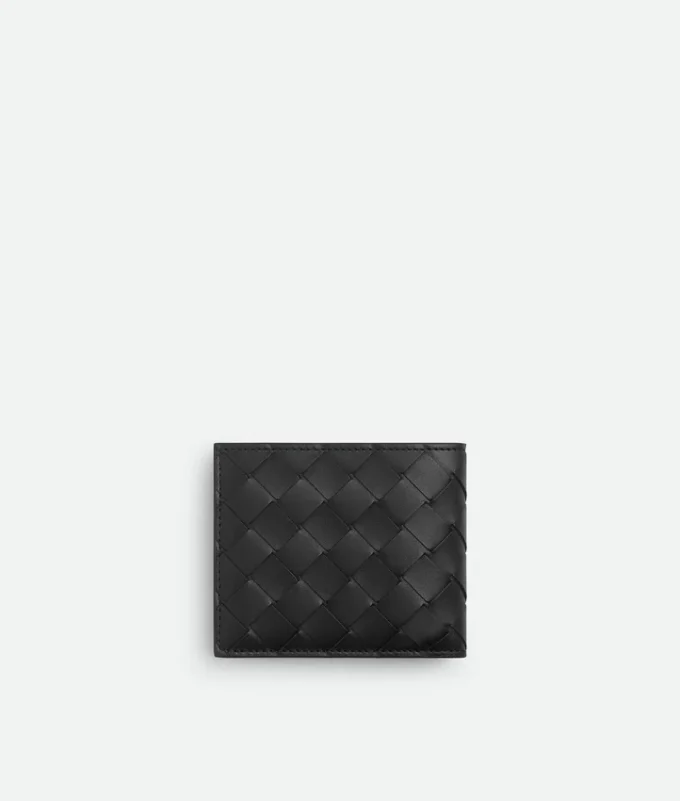 Intrecciato-Brieftasche mit zwei Fächern und Münzfach Intrecciato-Brieftasche mit zwei Fächern und Münzfach