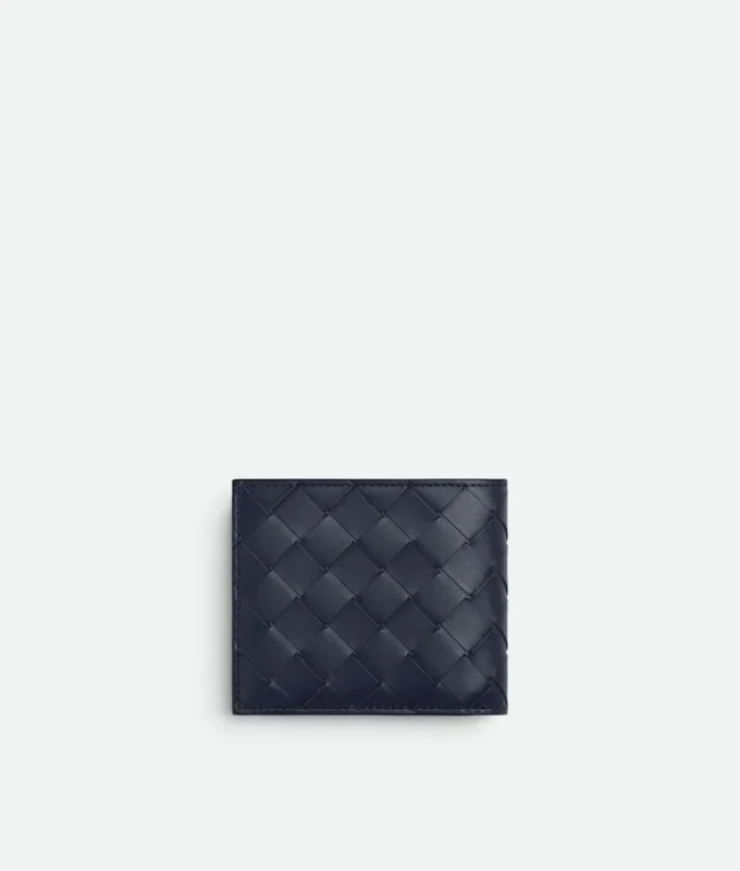 Intrecciato-Brieftasche mit zwei Fächern und Münzfach Intrecciato-Brieftasche mit zwei Fächern und Münzfach