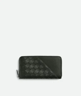 Intrecciato Diagonal Zip-Around-Geldbörse